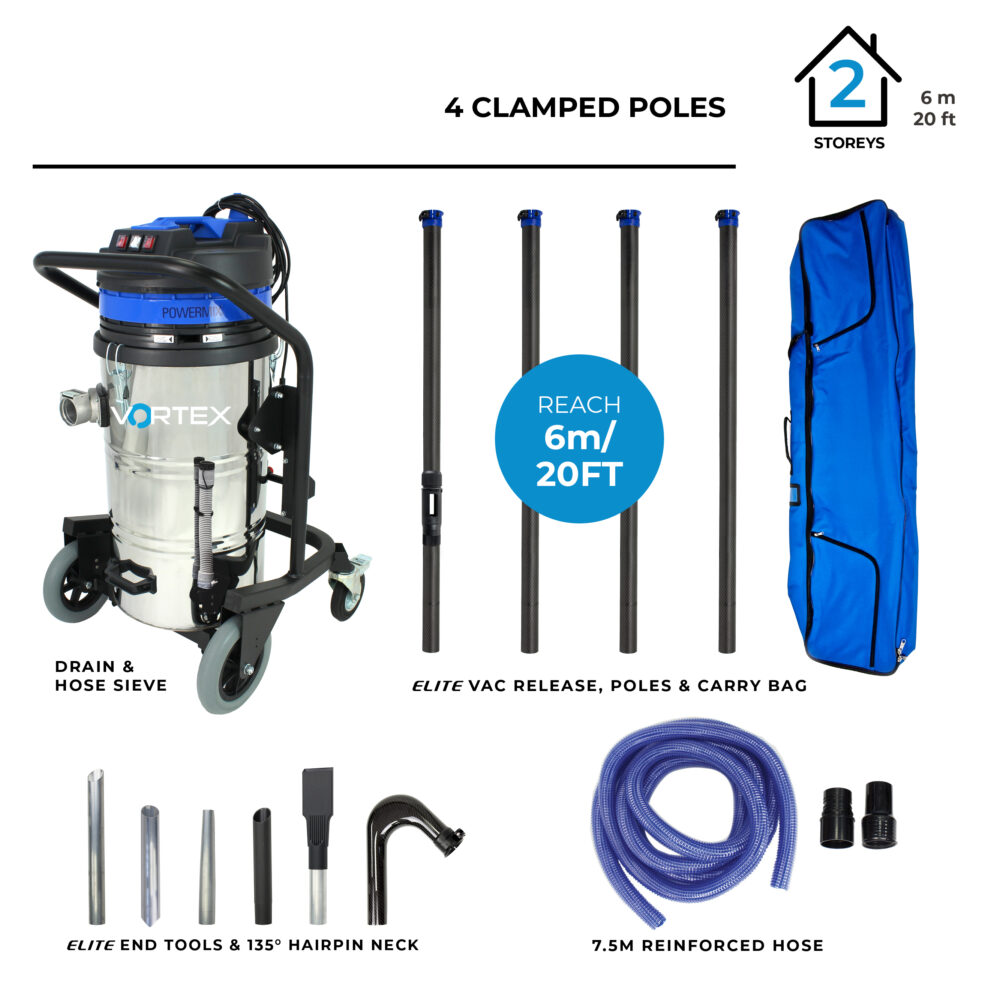 Vortex Gutter Vacuum Kit -  Premium Range