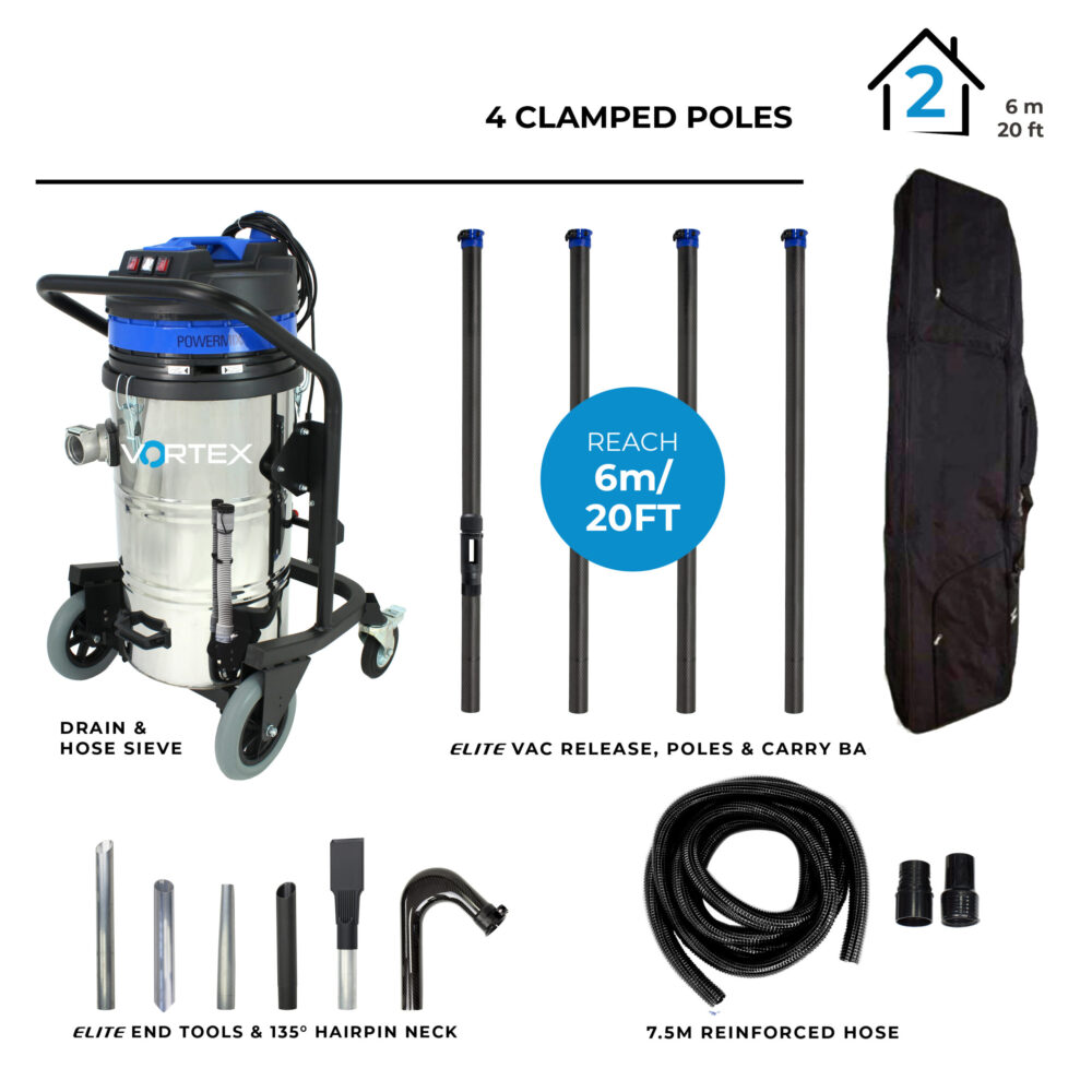 Vortex Gutter Vacuum Kit -  Premium Range