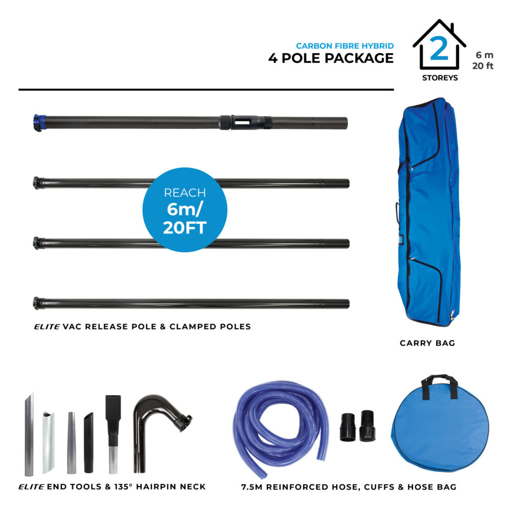 Vortex Suction Pole Sets - External (44mm Push Fit / 50mm Clamped - for use with Entry Level Vacuum)